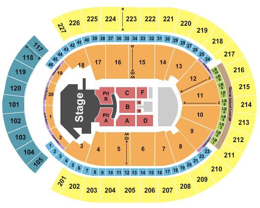 T-Mobile Arena Bryan Adams Seating Chart